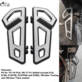 Unbranded CNC Cut Front Driver Floorboards Footboards For Harley Road Glide Softail FLD US