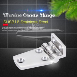 9Tong Heavy Duty Boots Hinge Cabinet Deck Cabinet Boat Hinge Steel Highly Polished Marine Hinge Hatch Offset Short Side SUS316 1.51 Inch x 2.62 Inch 2 Pieces
