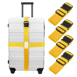 Luxebell Luggage Straps Suitcase Belt Travel Accessories Heavy Duty Strap 4-Pack 6.56ft