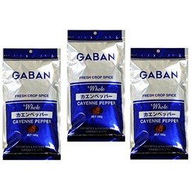 GABAN Cayen Pepper Hole (Bag), 3.5 oz (100 g) x 3 Bags