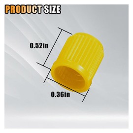 20PCS Tire Valve Stem Caps, Tire Valve Dust Caps Air Caps Cover with O Rubber Seal, Corrosion Resistant Auto Accessories Universal Stem Covers for Trucks Motorcycles Bicycles SUVs (Yellow)