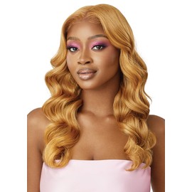 Outre Airtied 100% Fully Hand-Tied Wig - Human Hair Blend - Natural Body Wave 22" (GINGER BROWN)