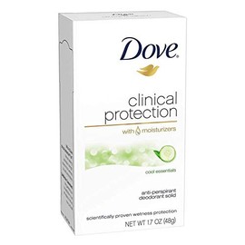 Dove Clncl Prtct Cool Ess Size 1.7z Dove Clinical Protection Cool Essentials Antiperspirant Deodorant