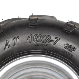Unbranded 2pc 7" inch 16x8.00-7 16X8-7 Tire Rim Wheel Assembly 4 Lug Go Kart Dirt bike ATV