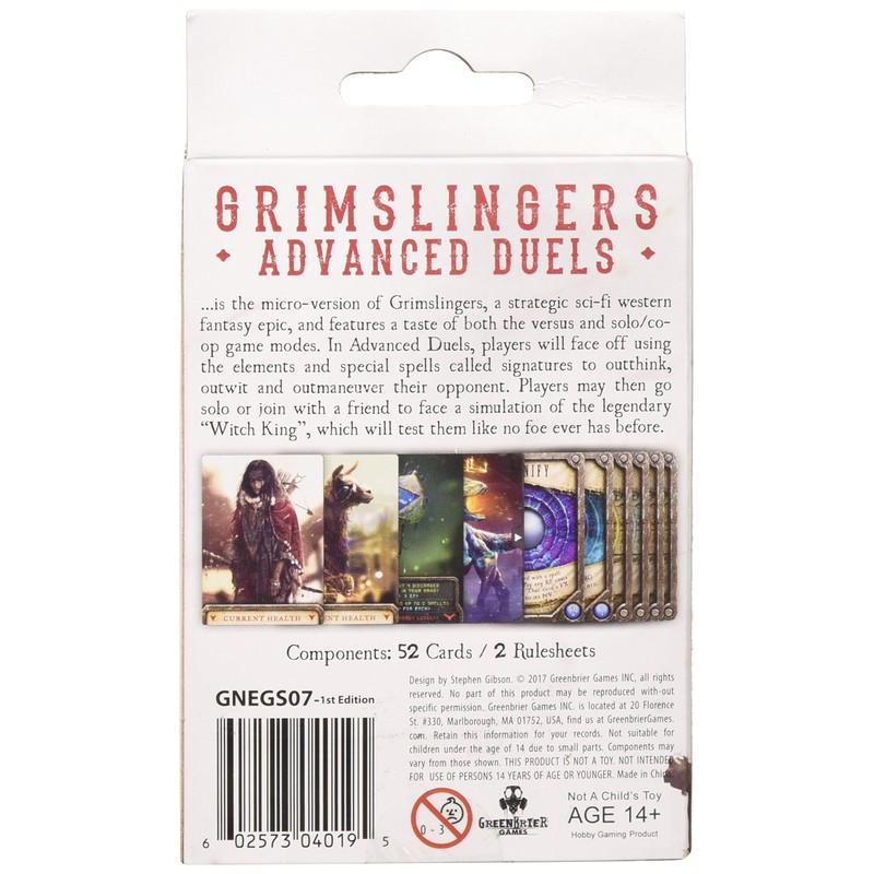 Greenbrier Games Grimslingers Advanced Duels