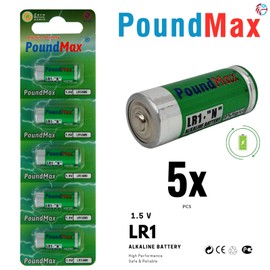 PoundMax 5 X 910A LR1 N Type MN9100 1.5V Alkaline Batteries