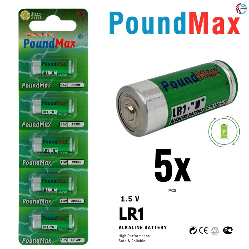 PoundMax 5 X 910A LR1 N Type MN9100 1.5V Alkaline
