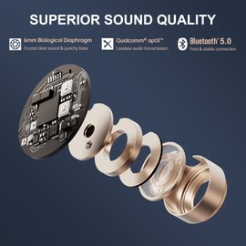 Edifier Uni-Buds True Wireless Stereo Earbuds, Bluetooth 5.0 Earphones in Ear with Charging Case, IP65 Waterproof - 32H Playtime - OLED Display - Tap Control - Dark Blue