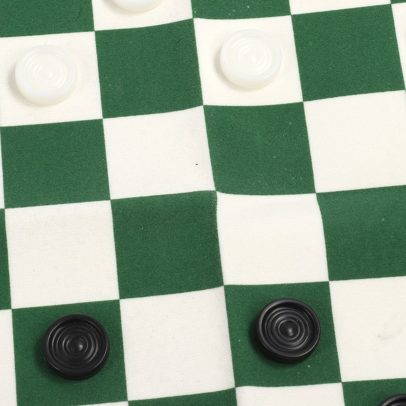 Chess Checkers Set PP Chess Pieces PU Imitation Leather Chess