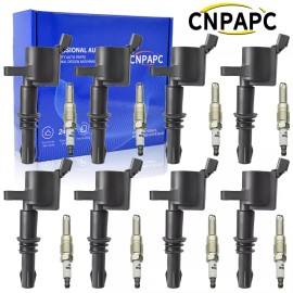 CNPAPC 8Pack Ignition Coils and PLATINUM Spark Plugs For Ford F150 5.4L 2004-2010 DG511