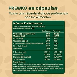 Pre Workout con L Carnitina  Guarana  Te verde  Cayena. 200 capsulas [6 meses]. VitalBotanics. Suplemento Multivitamnico para Deportistas             