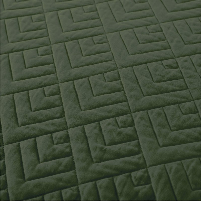 EXQ Home Quilt Set King Size Olive Green 3 Piece,Lightweight