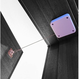 No-Drill Automatic Door Closer with Wire Automatic Door Closer - White