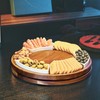 Shanik Acacia Wood Lazy Susan Cheese Board – Rotating Serving