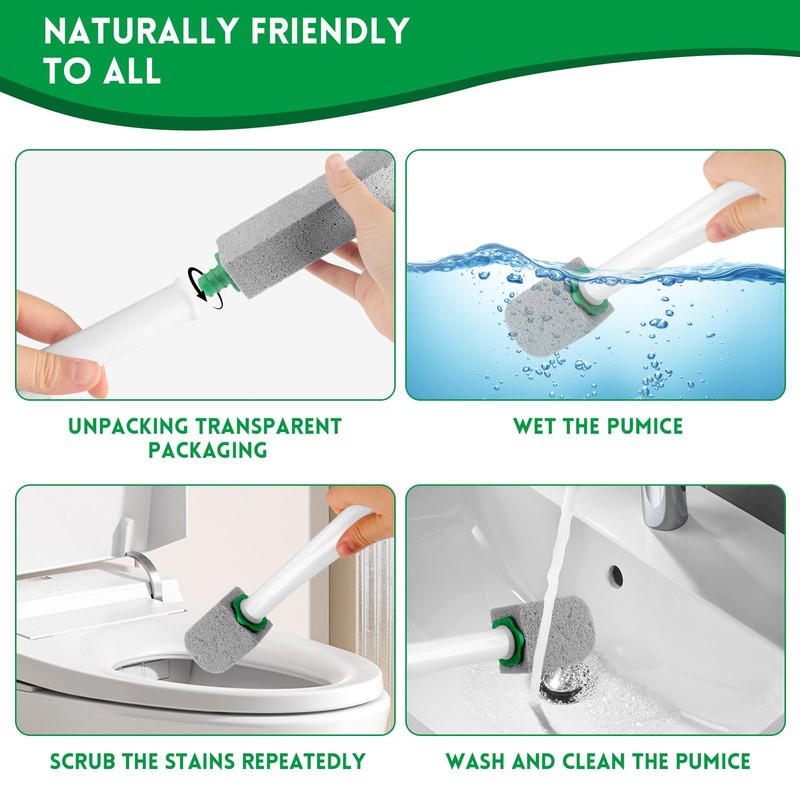 XIAOCHUAN Pumice Stone Toilet Bowl Cleaner With Long Handle Pumice
