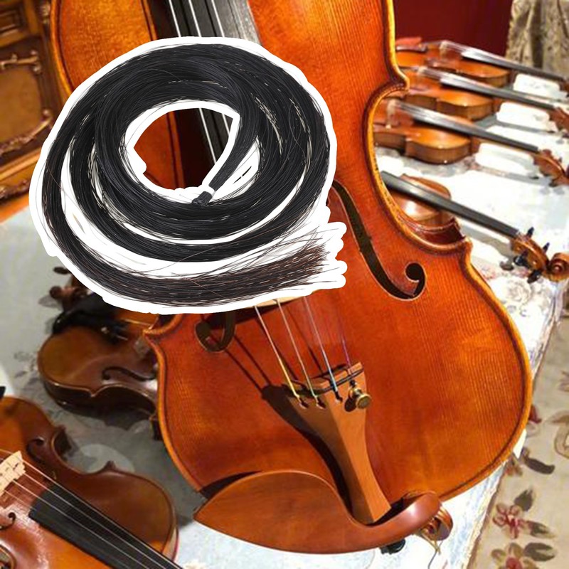 Yibuy 32" Black Professional Violin Bow Hair For Violin Musical