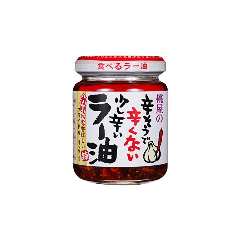Momoya Chili Oil with Fried Garlic Taberu Layu 3.88 Oz