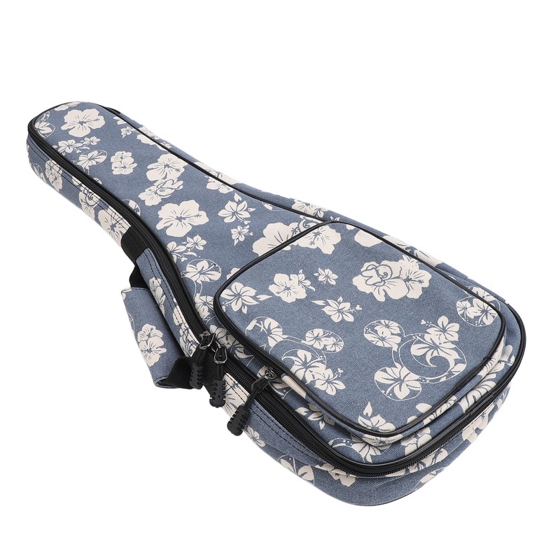 Ukulele Case Backpack Hawaiian Hibiscus Flower Pattern Thickened Ukulele Padded