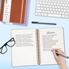 Lined Spiral Journal Notebook, A5 Hardcover Leather Notebook for Work,
