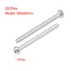 sourcing map M5x60mm Machine Screws Phillips Cross Pan Head Screw