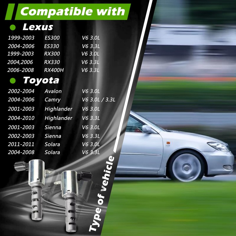 Pair OCV Oil Control Engine Valve Variable Valve Timing VVT