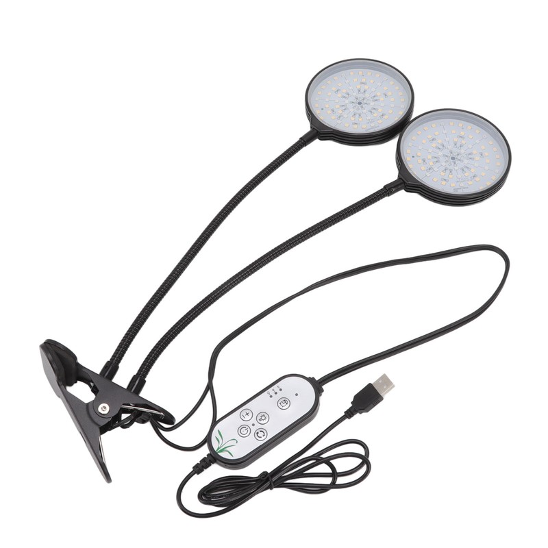 Plant Grow Light Timing 5 Dimmable Levels Waterproof Dual Head