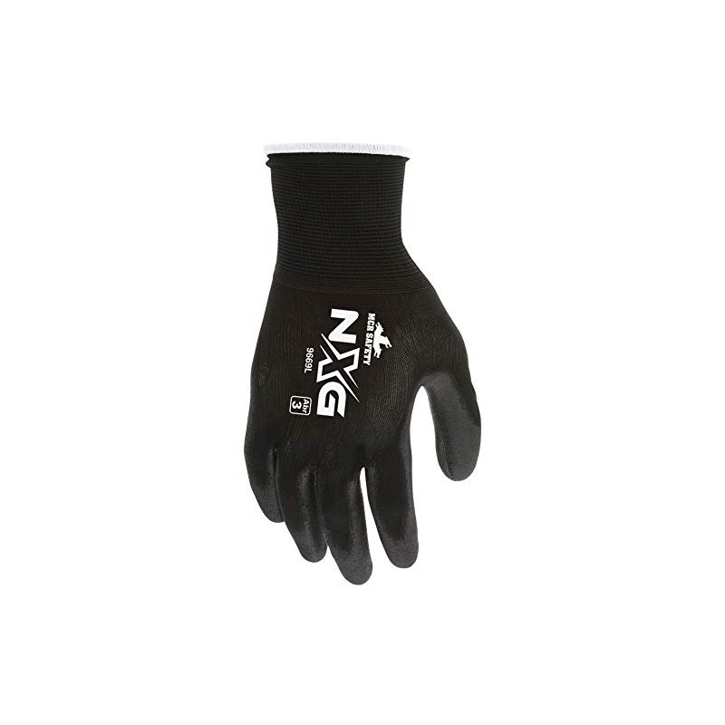 MCR Safety 9669XXL Nylon Knitted Shell Memphis Gloves with Black