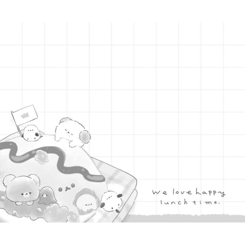 Coolier Memo 90149 Mochiri Fluffy Memo Lunch Time