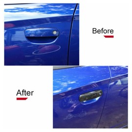 OKOVO Carbon Fiber Car Door Handles Trim Cover Sticker Accessories for Dodge for Charger 2010-202 4pc ABS Left Right Front Rear CFDHTCSFDC1A