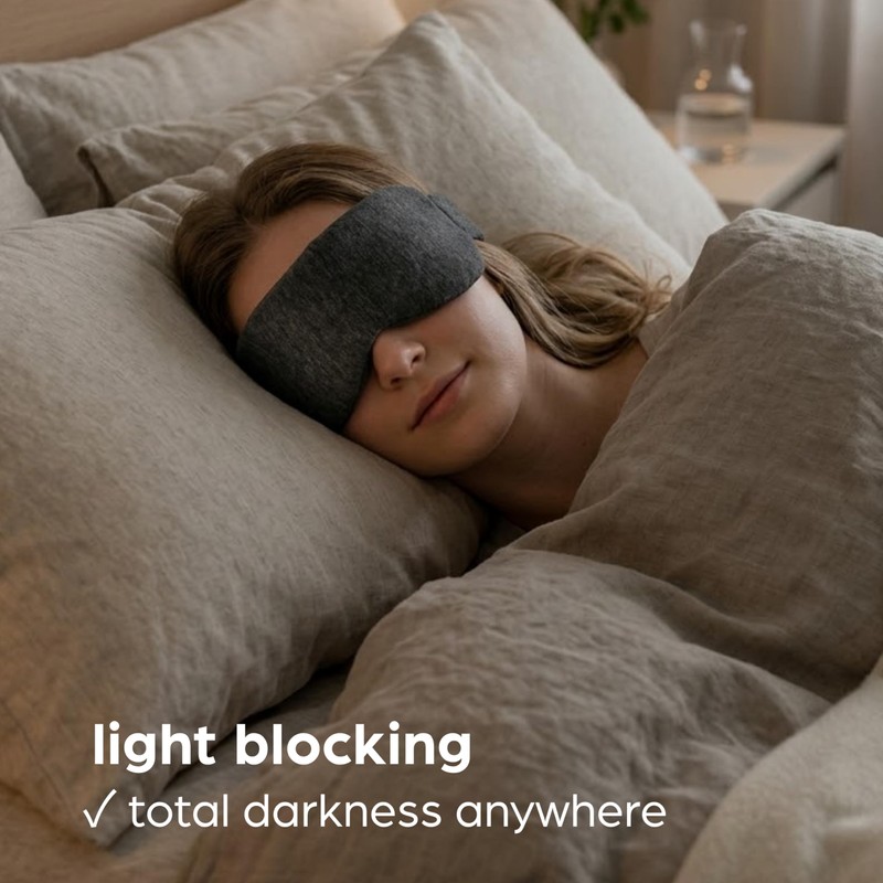 SnoozZy Cotton Eye mask – Cotton Sleeping Mask. Face Hugging,