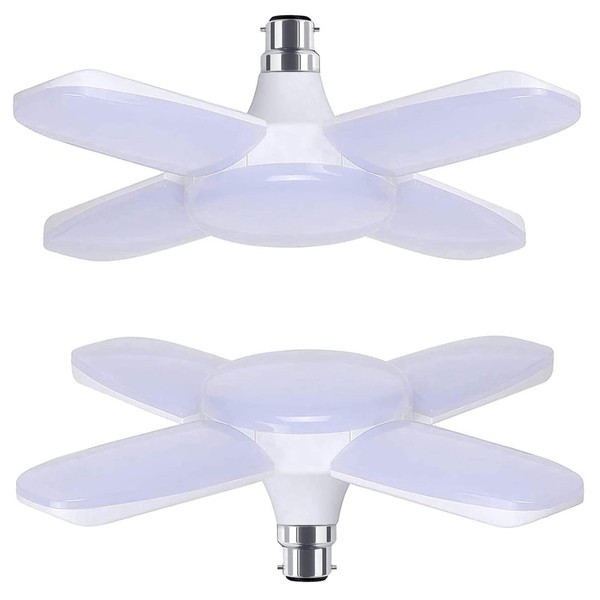 HUAMu B22 Bayonet LED Garage Light 60W, 6500K Daylight White