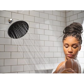 Moen Verso Eco-Performance Round 9” Rain Shower Head with Infiniti Dial and Magnetix Docking, 1.75 GPM Adjustable Rainfall Shower, Chrome, 220R2EP