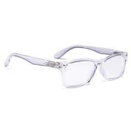 BLUELESS Classic Vintage Style Reading Glasses Women Men (Transparent, +0.50)