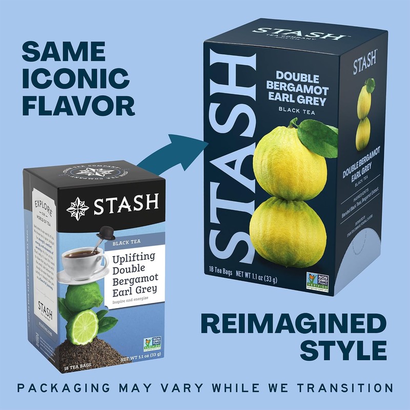 Stash Tea Double Bergamot Earl Grey Black Tea - Caffeinated,