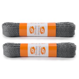 OrthoStep Flat Dress Dark Gray 45 inch Shoelaces - Men Women and Kids Shoelaces 2 Pair Pack