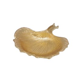 Metal Jewelry Dish, Small Leaf Shaped Ring Holder Jewelry Organizer, Trinket Dish Vanity Tray for Dresser Christmas Birthday Wedding Gifts