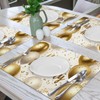 Aimego Birthday Placemats Set of 4 - Gold Happy Birthday