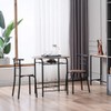 FCH 3 Piece Small Dining Table Set for 2, Oval