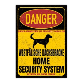 Westfälische Dachsbracke Sign Danger Security System Door Sign Dog Sign Warning Sign Dog Hunting