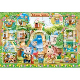 EPOCH EPOCH Sylvanian Families Secret Forest Big Waterfall 46 Piece Puzzle for Kids 25-293 ST Mark Certified, Includes Storage Bag, 5+ Years Old Toy