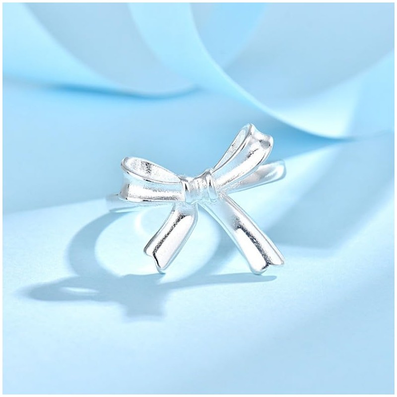 Adorable Ribbon Bow Tied Ring Butterfly Knot Female Open Ring