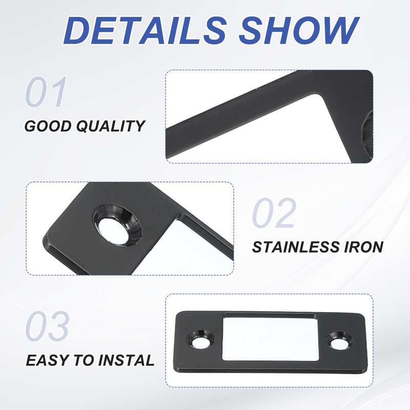 PATIKIL 1" x 2.24" Deadbolt Strike Plate, 1 Set Adjustable