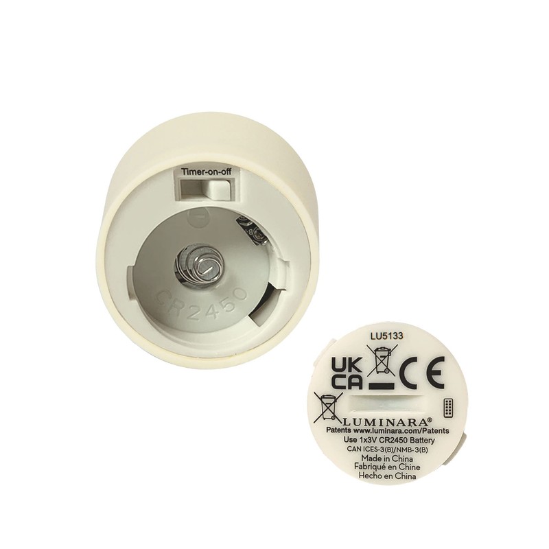 Luminara Flickering Flameless Pearl Ivory Tealights - Warm LED Light