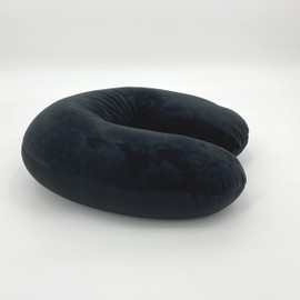 Bookishbunny U Shaped Micro Beads Microbead Neck Head Support Travel Pillow, 12"x12"x4" (SolidBlack)