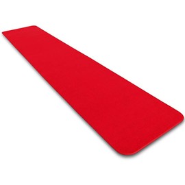House, Home and More Red Carpet Aisle Runner - 3 Ft x 10 Ft - Real Carpet, Bound Edges, Low Pile Height, Stain Resistant, Event Runway Rug for Wedding, Hollywood Movie Award Ceremony Party Decoration