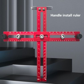 Cabinet Hardware Jig, Aluminium Alloy Adjustable Punch Locator Drill Template Guide for Handles and Pulls, Precise Woodworking Drill for Drawer Cabinet Installation