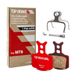 TOP BRAKE Disc Mountain Bike Brake Pads for Formula Cura R1/T1/ C1 Cura-E | MTB, Downhill, Trail Bikes| Ceramic Compound, Silent Option,Performance Version, Red (PIN Included)