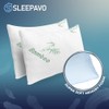 Shredded Memory Foam Pillows Queen Size Set of 2 -