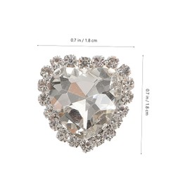 CORHAD 30pcs Heart Shape Craft Rhinestones Decorative Sewing Crystals for Clothing Wedding and Accessories Transparent Elegant Heart Design