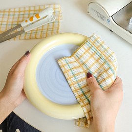 Washable disposable dishcloth, kitchen towel, tissue, eco-friendly non-woven roll dishcloth, 40 sheets, check / 빨아쓰는 일회용 행주 키친 타올 티슈 친환경 부직포 롤행주 40매 , 체크